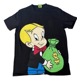 Richie Rich x Shoe Palace Giant Richie Logo "RR" Graphic Tee Black Men's Large